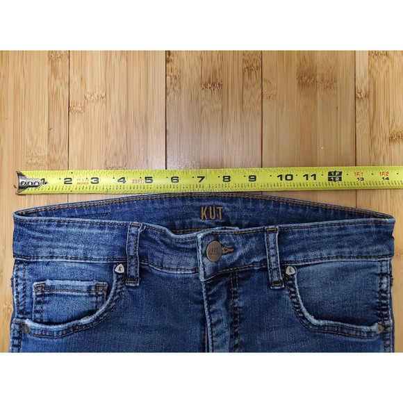 KUT Fab Ab Toothpick Skinny Jeans Womens Size 4 Regular Blue High Rise Stretch - Picture 4 of 15